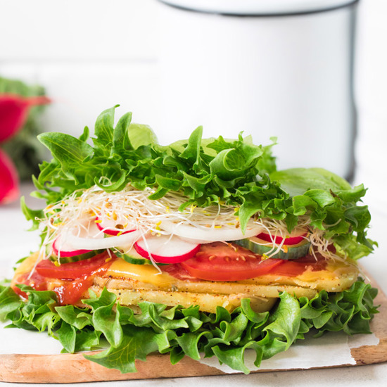 Potato Lettuce Sandwiches