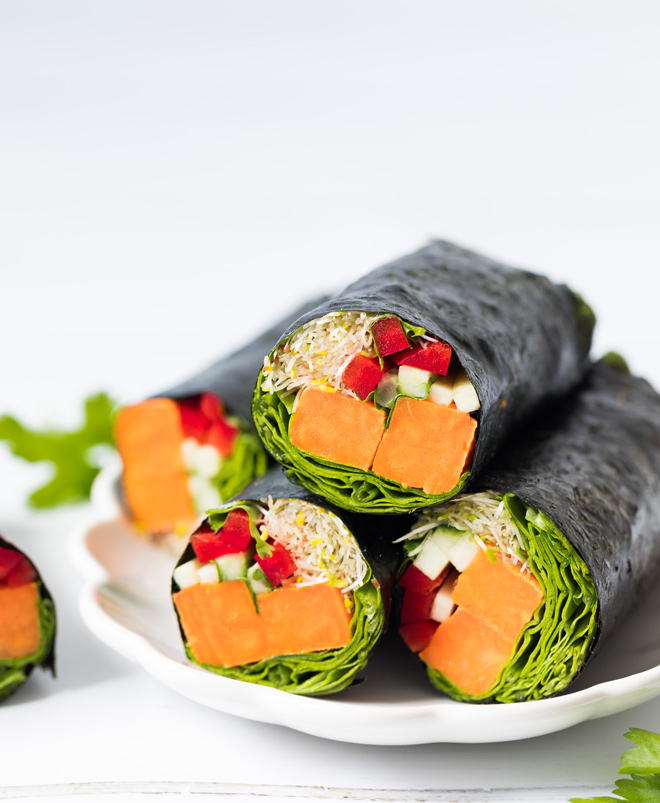 Sweet Potato Nori Wraps