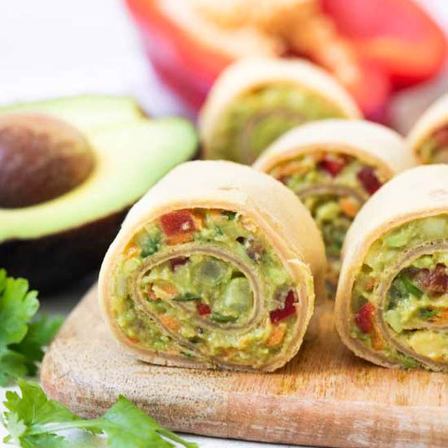 Avocado Veggie Pinwheels