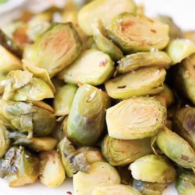 Maple Roasted Brussels Sprouts