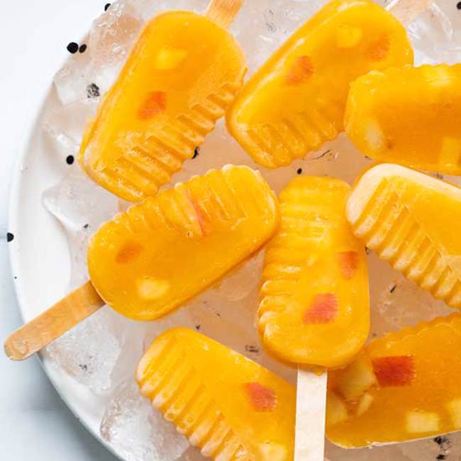 Peach Popsicles