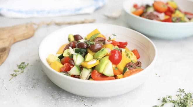 Rainbow Greek Salad 