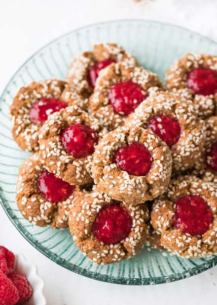 Raspberry Thumbprint Cookies