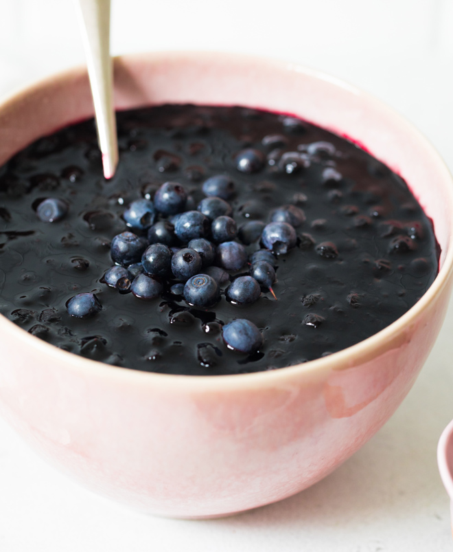 Warm Wild Blueberry Bowl