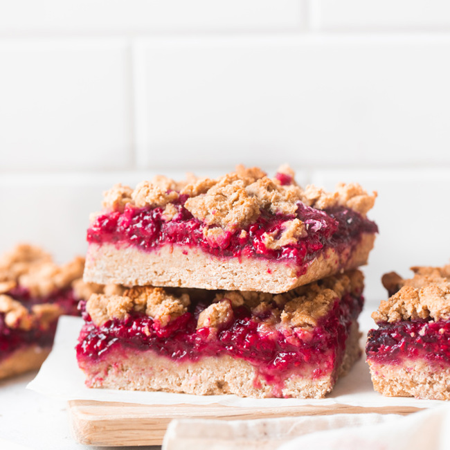 Fat-Free Raspberry Oat Bars