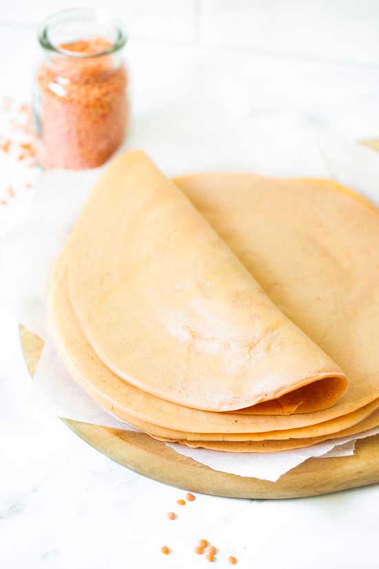 Red Lentil Tortillas