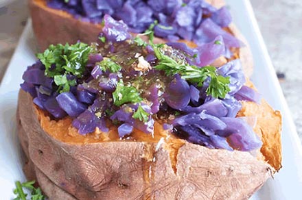 Sweet Potatoes with Cabbage