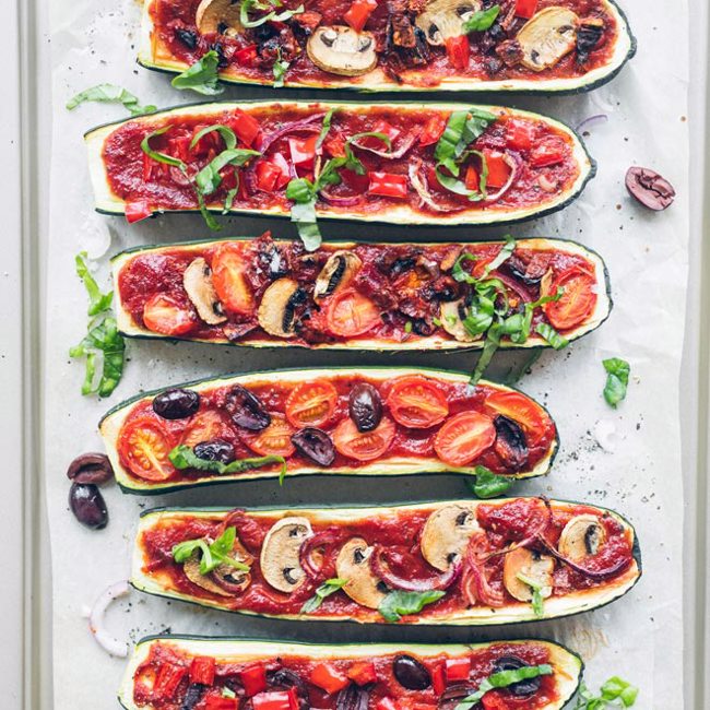 Zucchini Pizza Boats