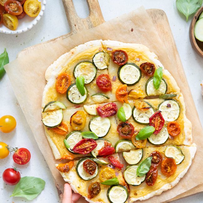 Zucchini Tomato Flatbread
